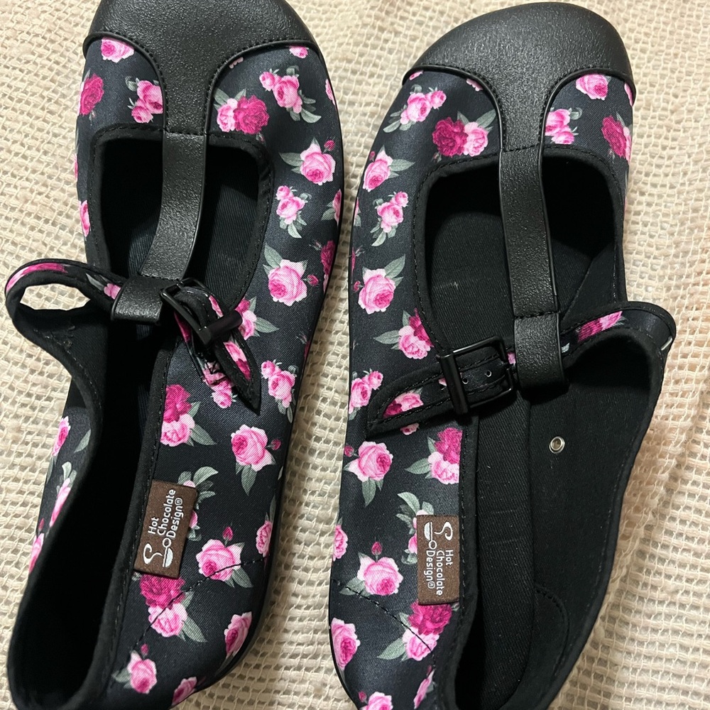 Hot chocolate shoes - maybe worn once. Box and brand new eraser included